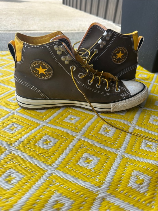 Converse Other - Converse grey and yellow high top sneakers men’s size 11/ women’s size 13